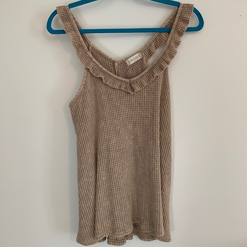 Tan sweater tank top